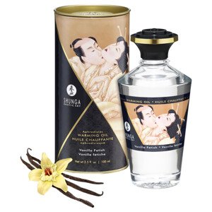 Shunga - Zahrievací masážny olej - Vanilka (100 ml)