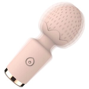 Sunfo Strawberry - vodotesný mini masér vibrátor (ružový)