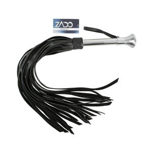 ZADO - dlhý, extra silný kožený bič (čierny)