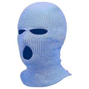 Balaclava - pletená maska na orálny sex s 3 otvormi (modrá)