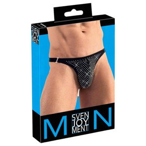 Svenjoyment - čierne mužské tangá so štrasom - M