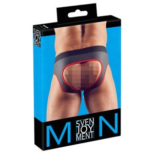 Svenjoyment - otvorený jock slip (čierny) - M