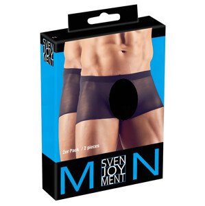 Svenjoyment - priesvitný boxer set - čierny (2 diely) S-L