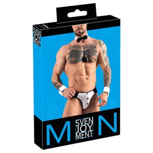 Svenjoyment - pánsky čašnícky tangáčový kostým (čierno-biely)