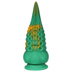 OgazR Octopuss - dildo s chápadlami - 21 cm (zeleno-žltá)