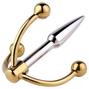 Urethralplay - kovová dilatátor kotvy - 4,5 cm (strieborný)