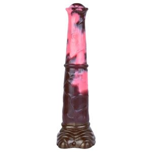 Bad Horse - silikónové konské dildo 24cm (hnedá-ružová)