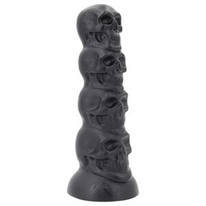 Toppedmonster - lebka dildó - 22 cm (čierna)