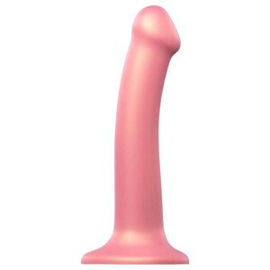 Strap-on-me Metallic Shine M - priateľské dildo (metalická ružová)