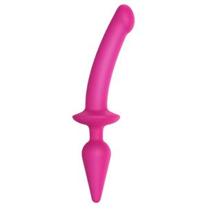 / Strap-on-me Swith Semi-Realistic L - 2v1 silikónové dildo (ružové)