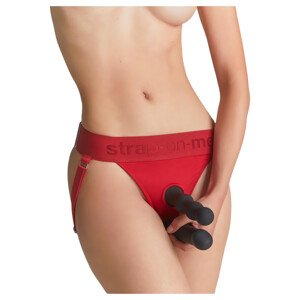 Strap-on-me - spodné na pripevnenie dilda - XS-XXL (červené)