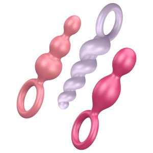 Satisfyer Booty Call - análny plug set - farebný (3-dielny)