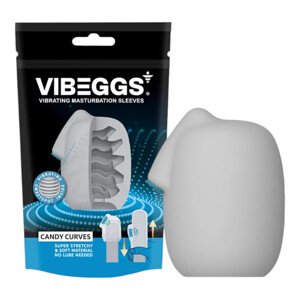 VIBEGGS Candy Curves - vibračné vajíčko masturbátor (biele)