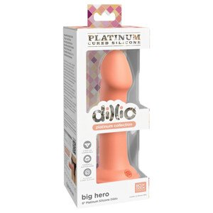 Dillio Big Hero - prísavkový silikónový dildo (17cm) - oranžový