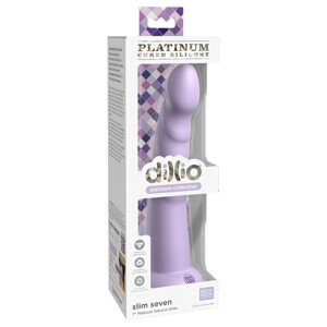Dillio Slim Seven - stimulujúci dildó s prísavkou (20 cm) - fialový