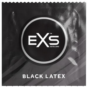 EXS Black - latex čierny kondóm (12ks)