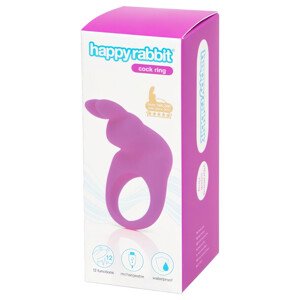 Happyrabbit Cock - nabíjací vibračný krúžok na penis (fialový)
