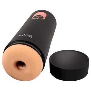 WYNE 07 - nabíjací, vibračný-sací masturbátor (čierna)