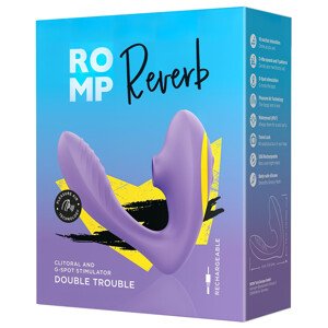ROMP Reverb - vzdušná 2v1 G-bod vibračná hračka (fialová)