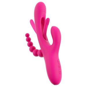 SMILE - trojitý vibrátor s jazykovou stimuláciou (ružový)