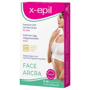 X-Epil - pripravené prémiové gélové pásiky (12ks) - na tvár