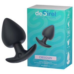 Desirel Obsidian - inteligentný anál vibračný prístroj (čierny)