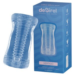 Desirel Vertigo - masturbátor s vrúbkovaným vnútrom (priehľadný)