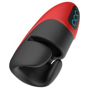 Lena - vibračný zovretý masturbátor (červený)
