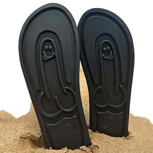 Flip-flop papuče - penis podrážka - čierne - 44/45
