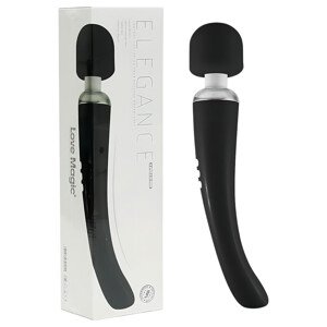 Love Magic Elegance Wand - akumulátorová masážna vibračná palička (čierna)
