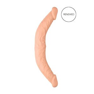RealRock Double Dong 14 - dvojitý dildó (36 cm) - naturálny