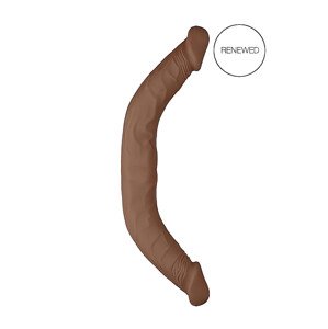 RealRock Double Dong 18 - dvojitý dildó (46cm) - tmavá prírodná farba