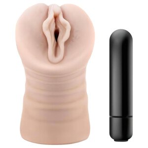 M for Men Ashley - vibračná umelá vagína (naturálna)