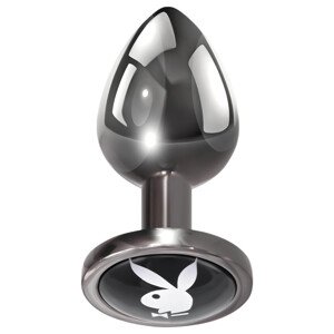 Playboy Tux - análny kolík - malý (strieborný)