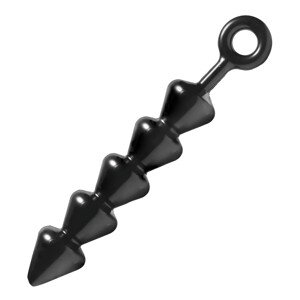 Spades - čierne análne dildo s perličkami