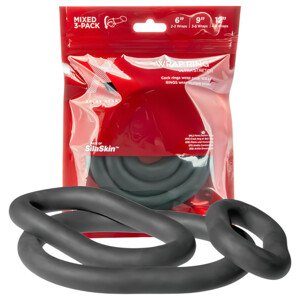Perfect Fit Ultra Wrap - súprava hrubých krúžkov na penis - čierna (3ks)