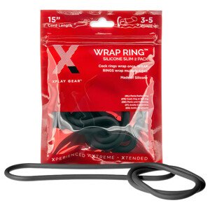 Perfektný Fit Slim Wrap 15 - tenký erekčný krúžok - čierny (38 cm)