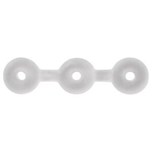 Perfect Fit Triple - sada troch krúžkov na penis (biela)