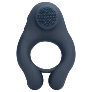 Loveline - vibračný krúžok na penis s klitoris stimulátorom (šedý)