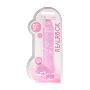 REALROCK - priesvitný realistický dildo - ružový (22cm)