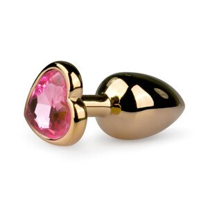 Easytoys Metal No.3 - análny kolík - zlato-ružový (2,5cm)