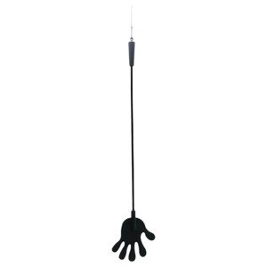 Rimba - silikónová jazdecká palička s rukojetí - 40cm (čierna)