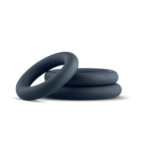 Boners - sada penových krúžkov na penis - 3ks (sivé)