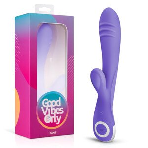 Good Vibes Only Fane Rabbit - fialový vibrátor s dráždidlom na klitoris