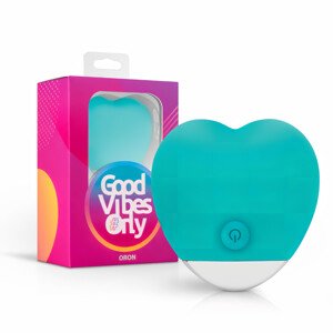 / Good Vibes Oron - akumulátorový, srdiečkový stimulátor klitorisu (tyrkysový)