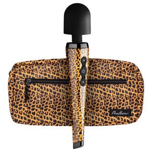 Panthra Shaka Wand - nabíjací masážny vibrátor (leopardí čierny)