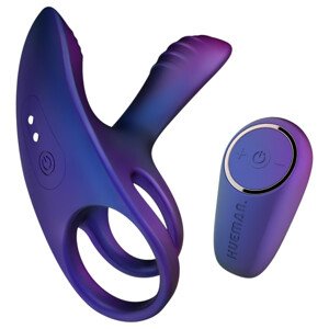 Hueman Infinity Ignite - vibračný krúžok na penis a semenníky (fialový)