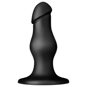 BUTTR FIM-92 - prísavkový anál dildo (čierny)