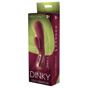 Dinky Jimmy K. Duo - nabíjateľný, klitorisový vibrátor (červený)