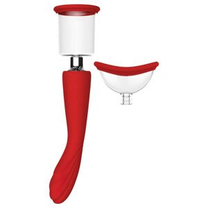Red Revolution Georgia - G-bod vibrátor a vagína pumpa (červená)